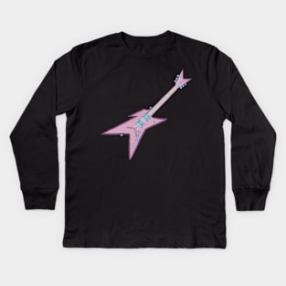 Purple electric guitar Kids Long Sleeve T-Shirt